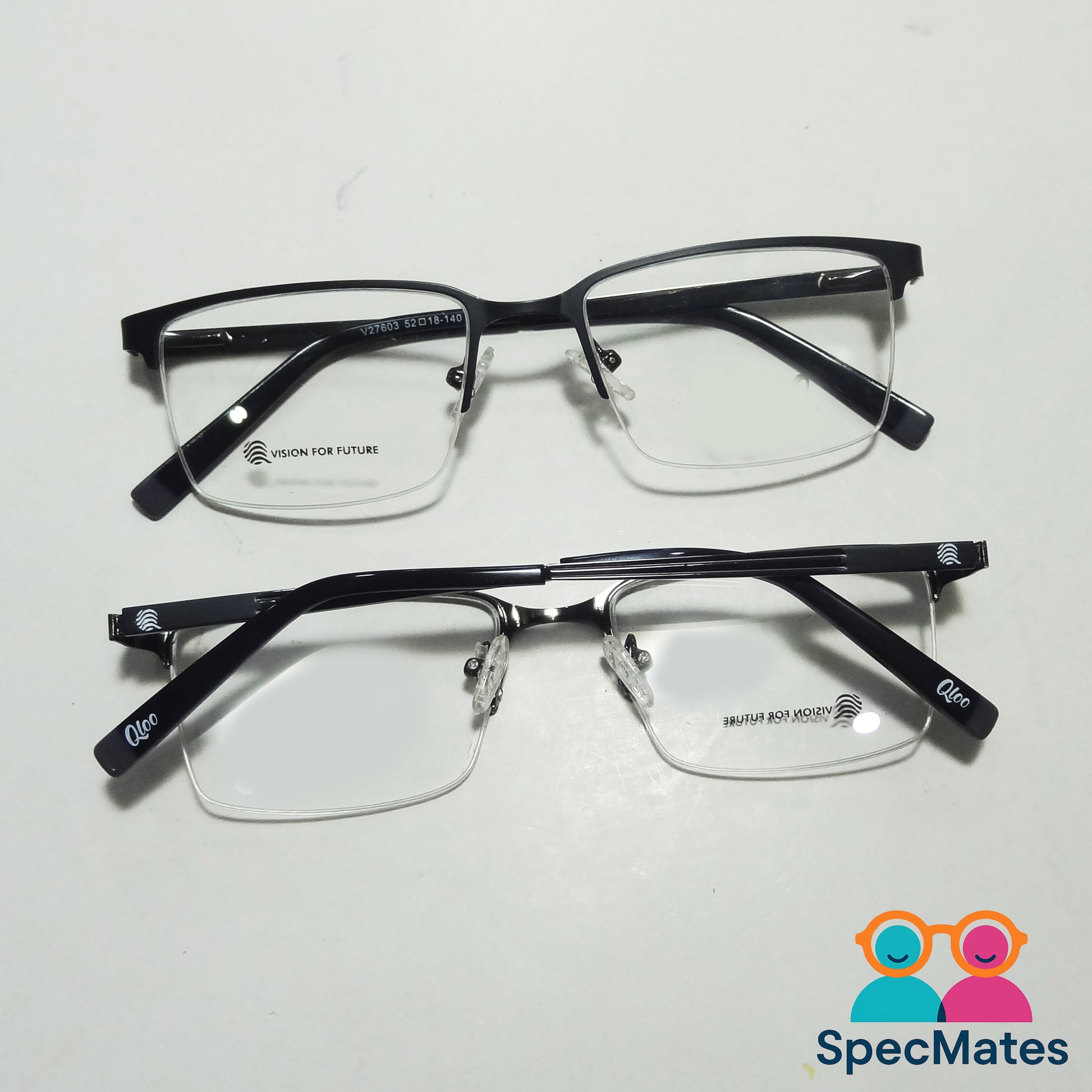 BLUE CUT FRAME | COMPUTER FRAME | BLACK HALF RIM SPMC*V27603