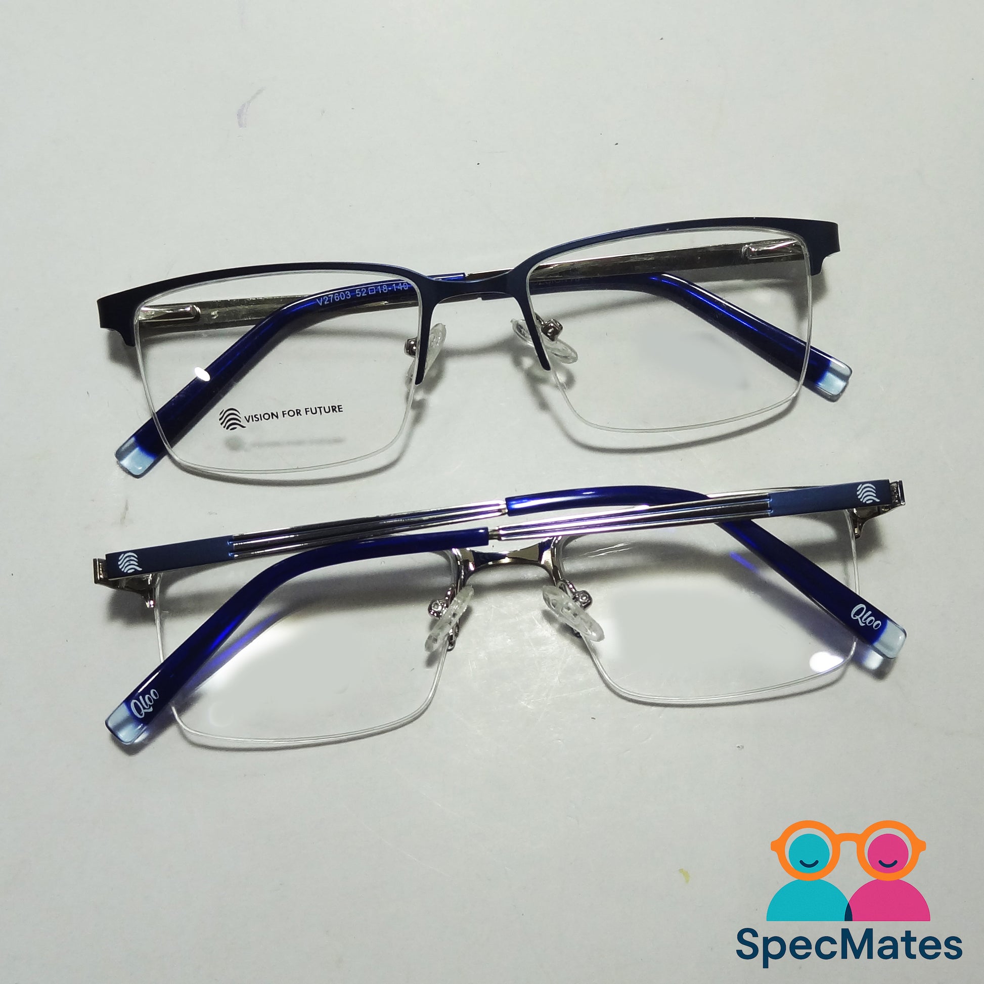 BLUE CUT FRAME | COMPUTER FRAME | HALF RIM BLUE SLEEK 2 DESIGNS SPMC*V27603